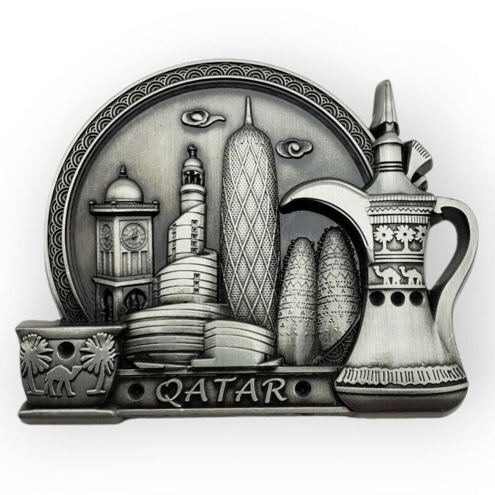 Bin Zaid Mosque Doha Qatar Fridge Magnet‎ Travel Tourist Souvenir Metal